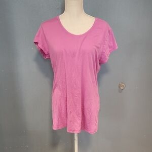 No Boundaries Crew Neck Relaxed Fit Flowy Summer Short Sleeve Top Activewear